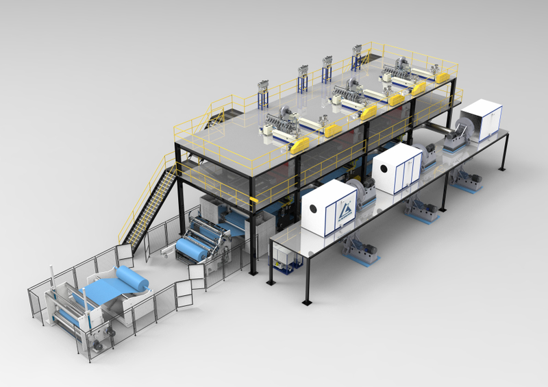 2025 AL 3200mm SSS 纺粘无纺布生产线